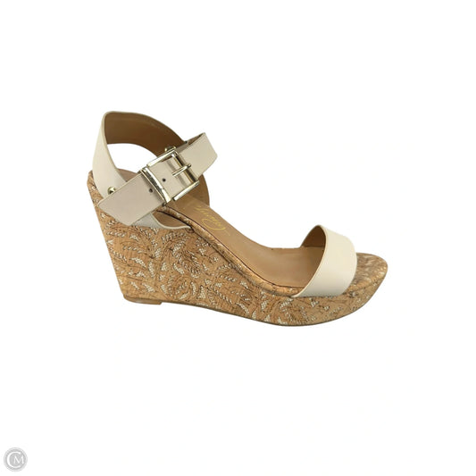 Sandals Heels Wedge By Arturo Chiang In Cream, Size: 9