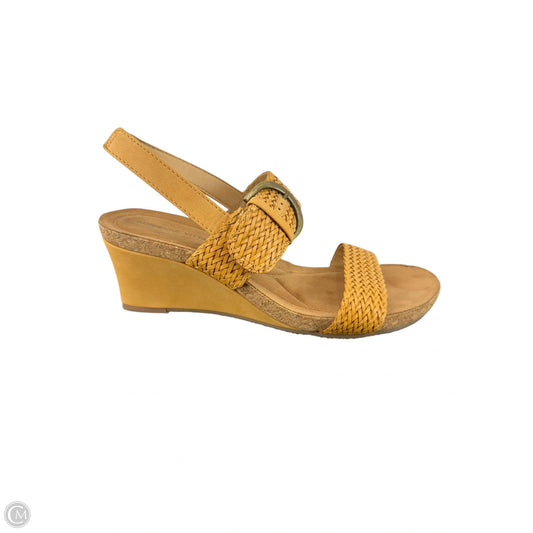 Sandals Heels Wedge By Adrienne Vittadini In Brown, Size: 9