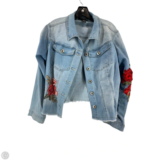 Jacket Shirt By Ashley Stewart In Blue, Size: 10