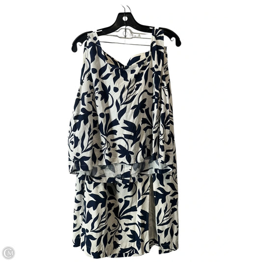 Skirt Set 2pc By Time And Tru In Blue & White, Size: L