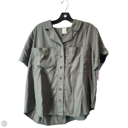 Top Short Sleeve By Members Mark In Green, Size: L
