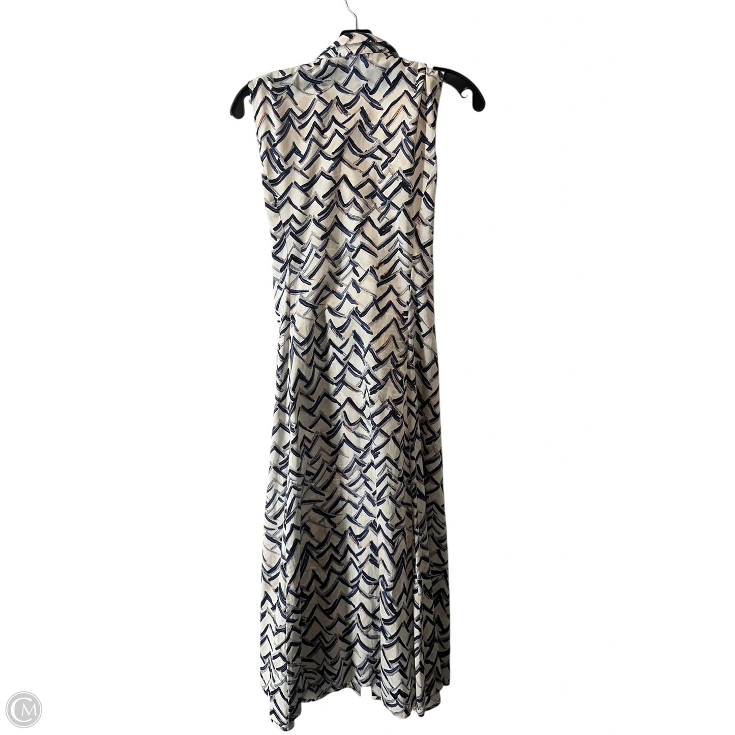 Dress Casual Midi By Nic + Zoe In Blue & White, Size: M