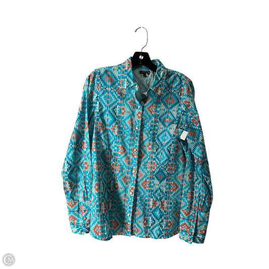 Top Long Sleeve By Clothes Mentor In Blue & Pink, Size: S