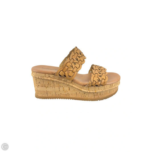 Sandals Heels Wedge By Bare Traps In Brown, Size: 6.5