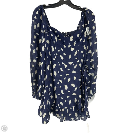 Dress Casual Short By Reformation In Blue & Cream, Size: 6