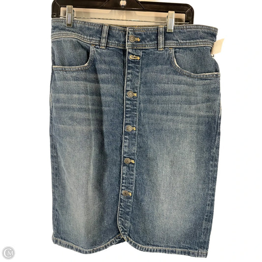 Skirt Midi By Madewell In Blue Denim, Size: 28