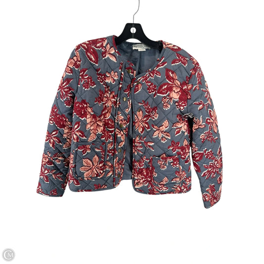 Jacket Puffer & Quilted By Rachel Zoe In Blue & Red, Size: M