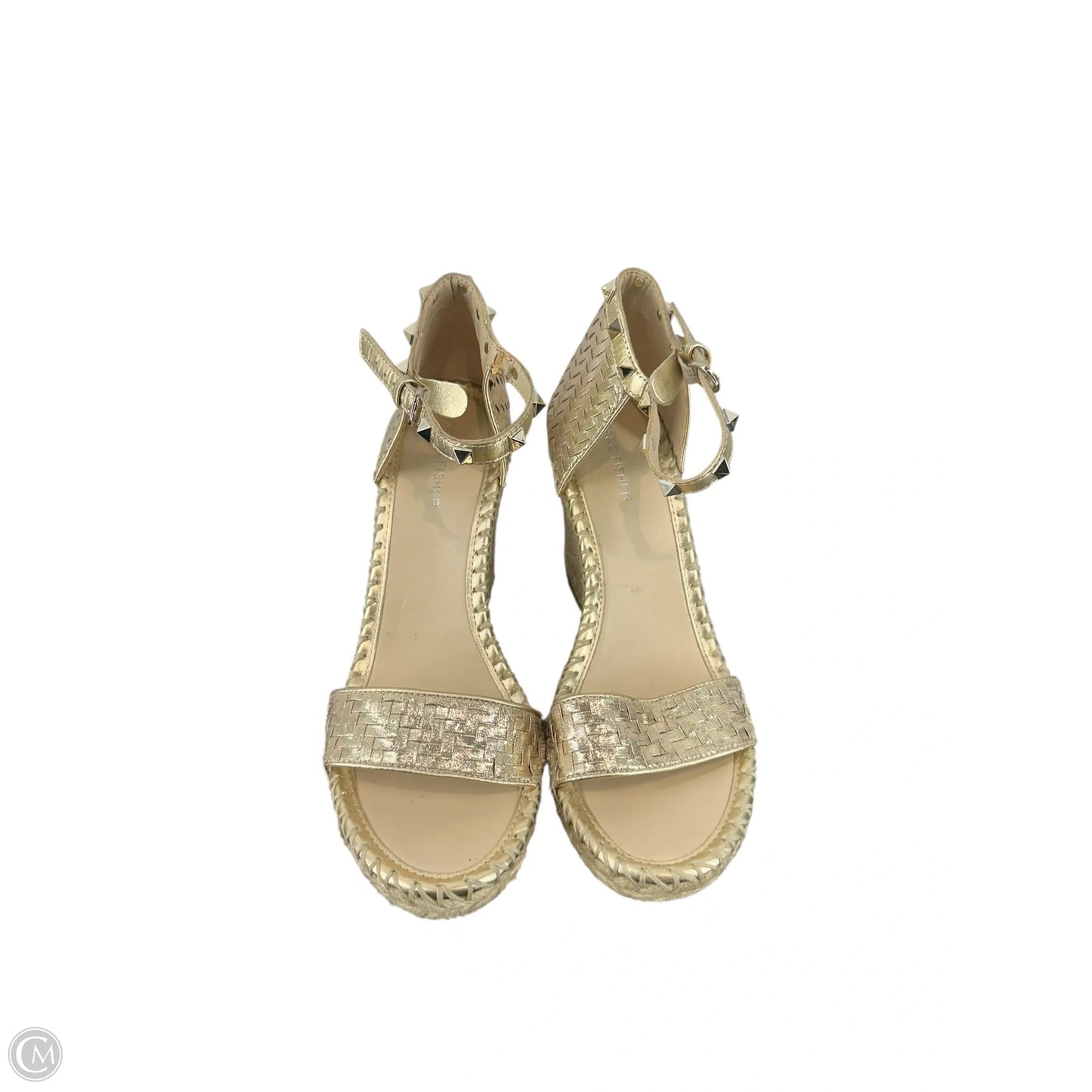 Sandals Heels Wedge By Marc Fisher In Gold, Size: 10