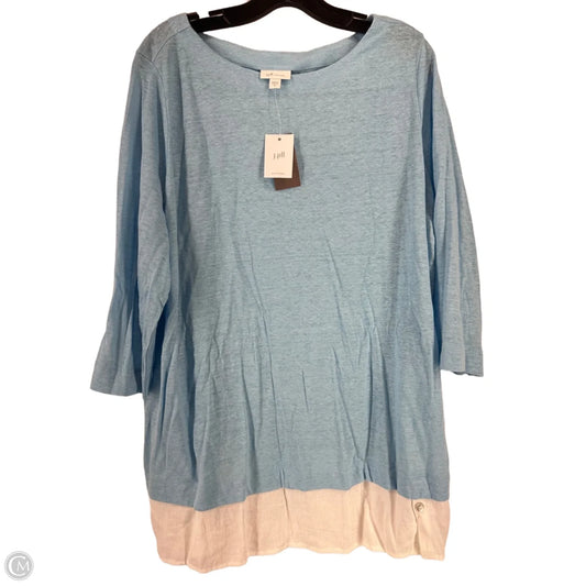 Top 3/4 Sleeve By J. Jill In Blue, Size: Xl