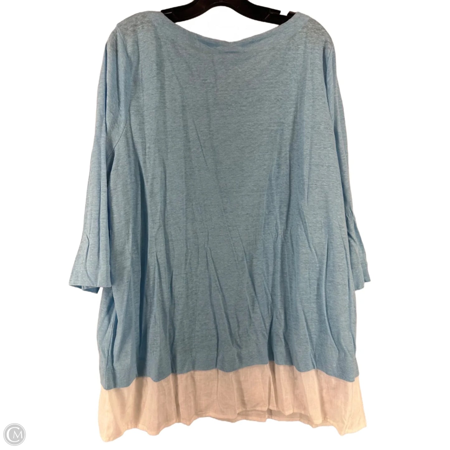 Top 3/4 Sleeve By J. Jill In Blue, Size: Xl