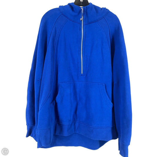 Athletic Jacket By Lululemon In Blue, Size: Xl