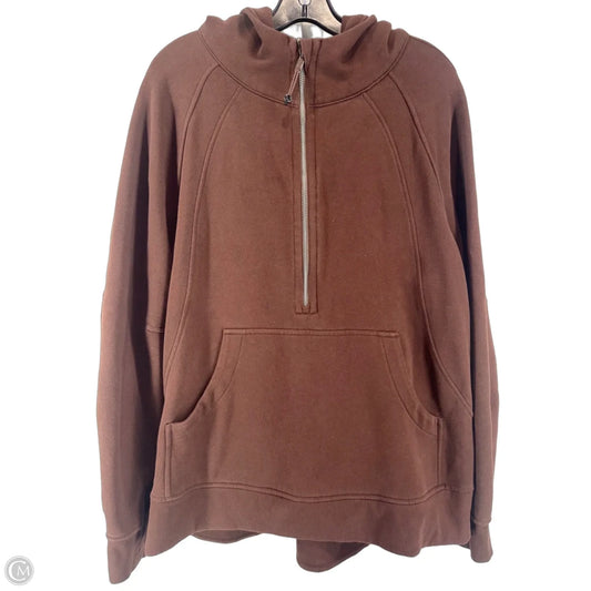 Athletic Jacket By Lululemon In Brown, Size: Xl
