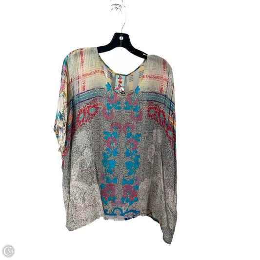 Top Short Sleeve By Johnny Was In Multi-colored, Size: M