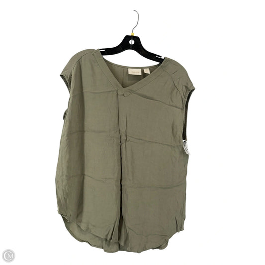 Top Sleeveless By Chicos In Green, Size: M