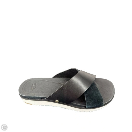 Sandals Designer By Ugg In Black, Size: 5