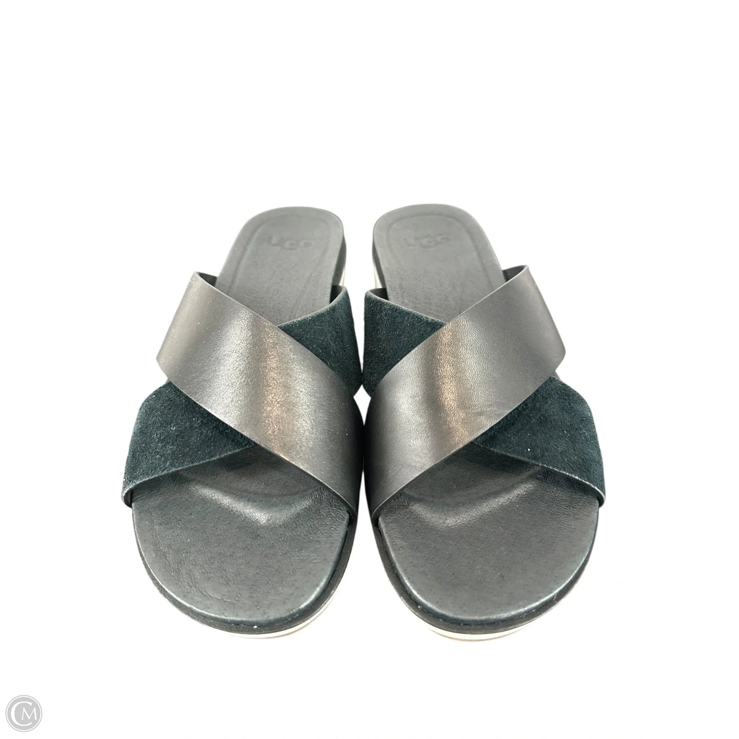 Sandals Designer By Ugg In Black, Size: 5