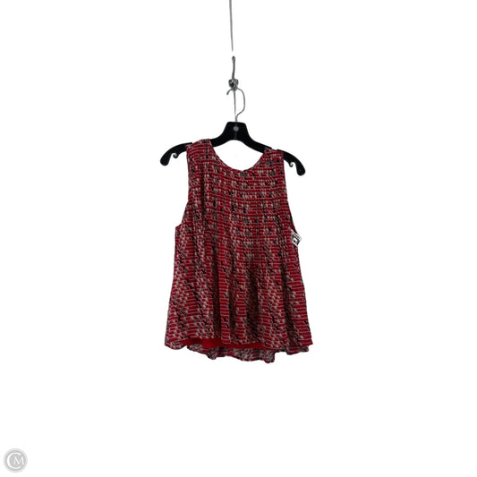 Top Sleeveless By Banana Republic In Red, Size: Mp