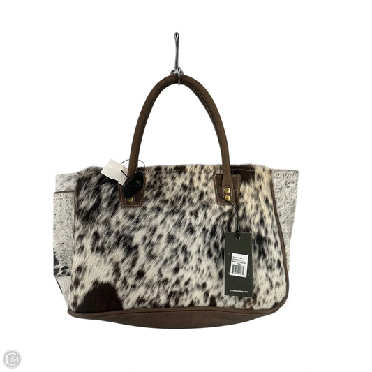 Handbag Leather By Myra, Size: Large