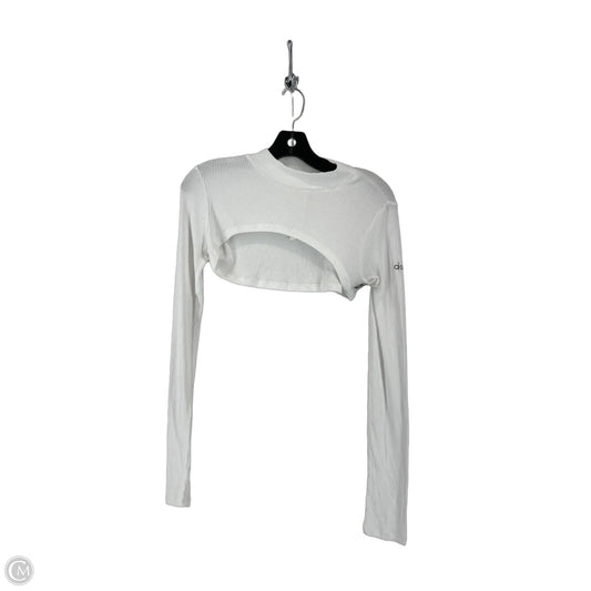 Athletic Top Long Sleeve Crewneck By Alo In White, Size: M