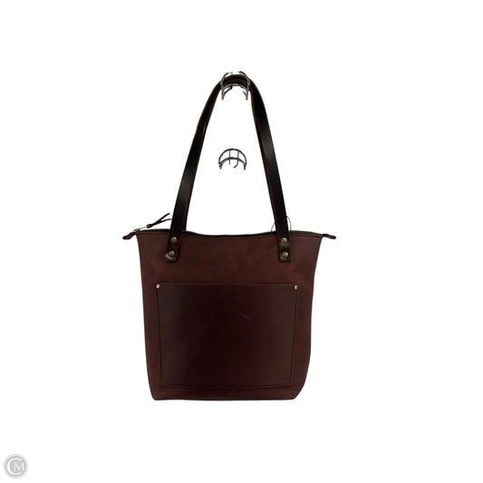 Handbag Leather By Portland Leather, Size: Large
