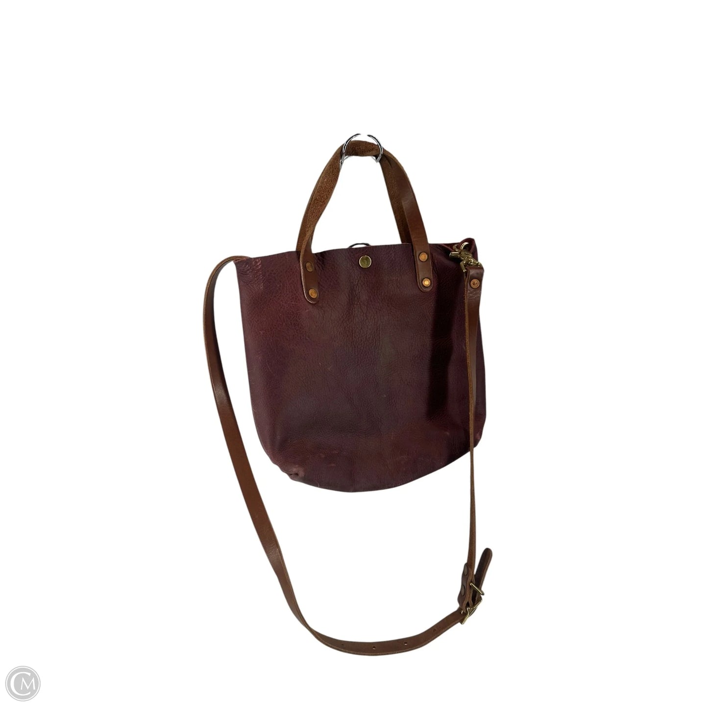 Handbag Leather By Cma, Size: Medium