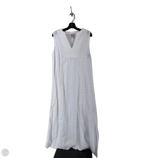 Dress Casual Maxi By Chicos In White, Size: 12