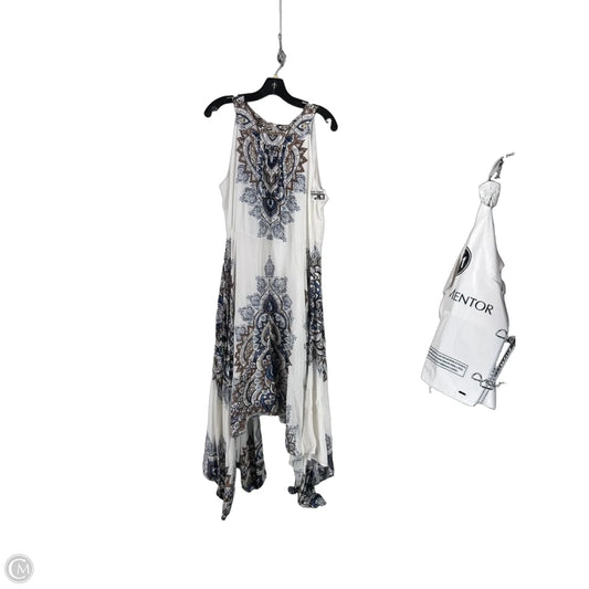 Dress Casual Maxi By Chicos In Black & White, Size: 10