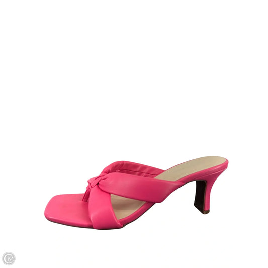 Sandals Heels Kitten By London Fog In Pink, Size: 6.5