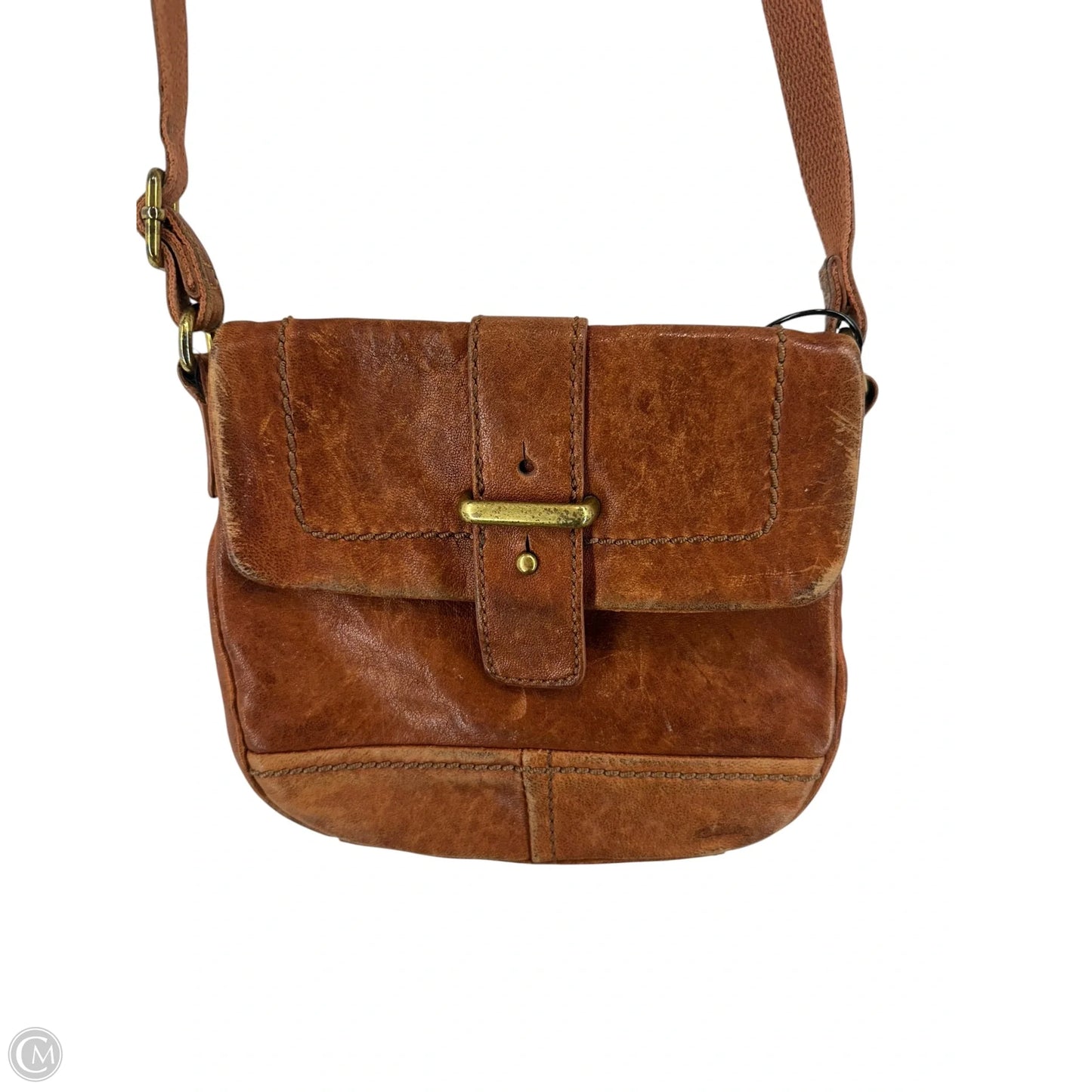 Handbag Leather By Fossil, Size: Small