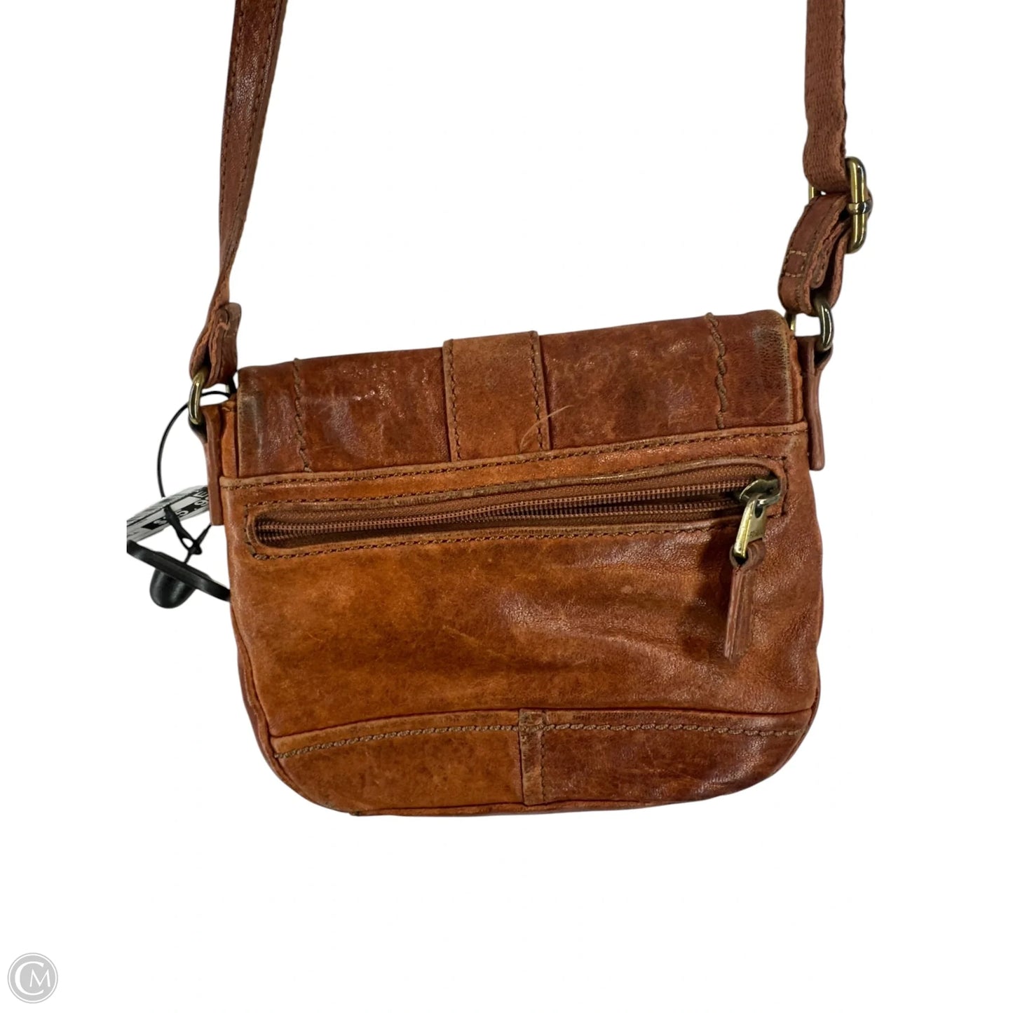 Handbag Leather By Fossil, Size: Small
