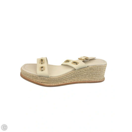 Sandals Heels Platform By Splendid In Cream, Size: 8.5