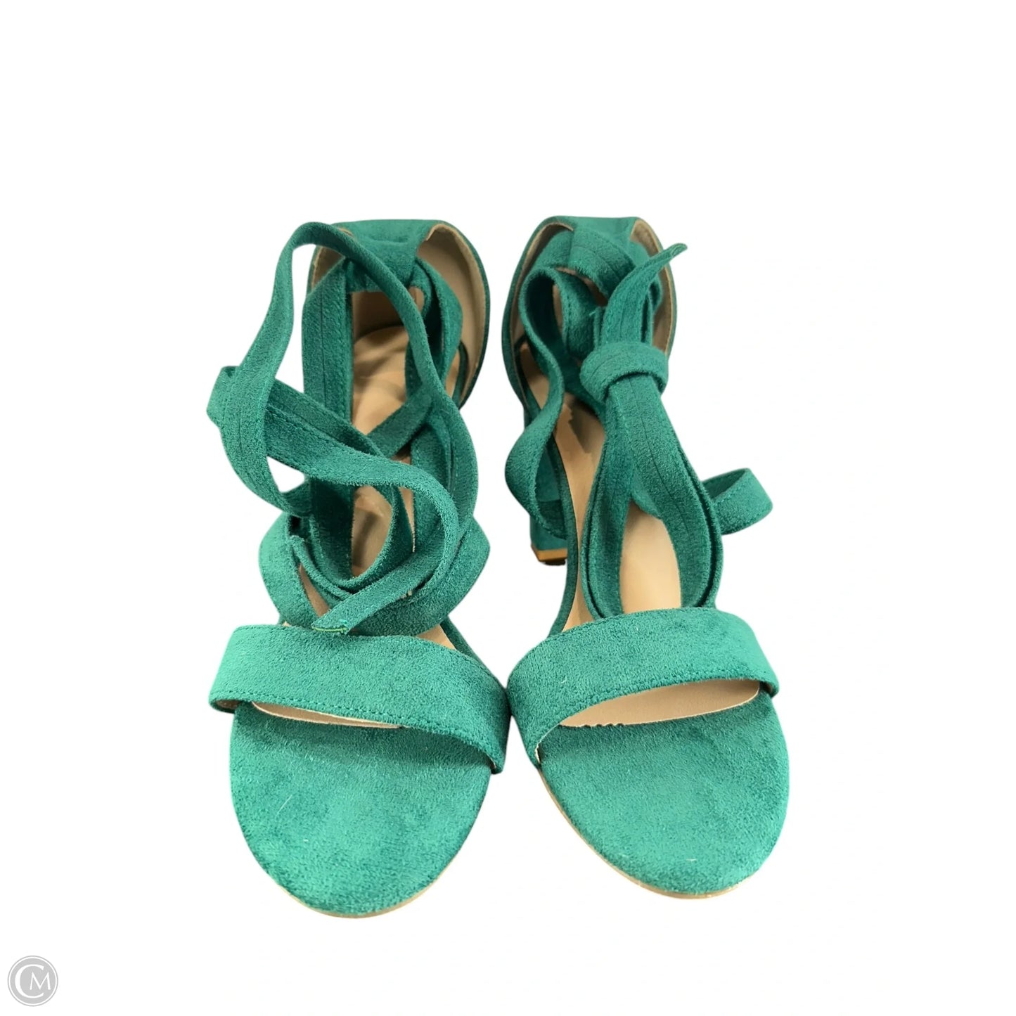 Shoes Heels Block By Clothes Mentor In Green, Size: 7