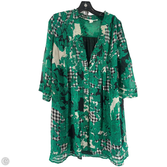 Dress Designer By Diane Von Furstenberg In Black & Green, Size: 4