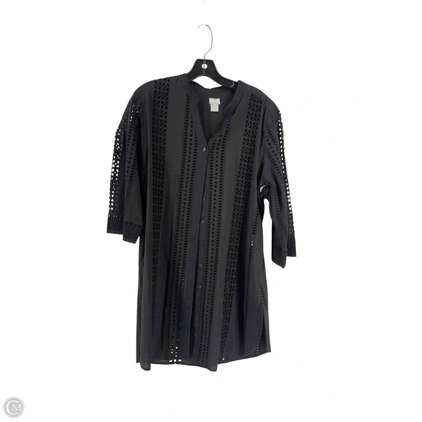 Top Long Sleeve By Chicos In Black, Size: 2
