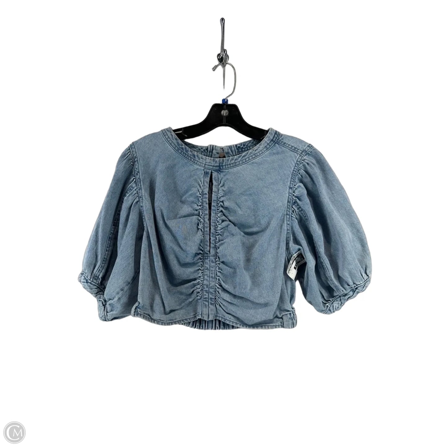 Top Short Sleeve By We The Free In Blue Denim, Size: S