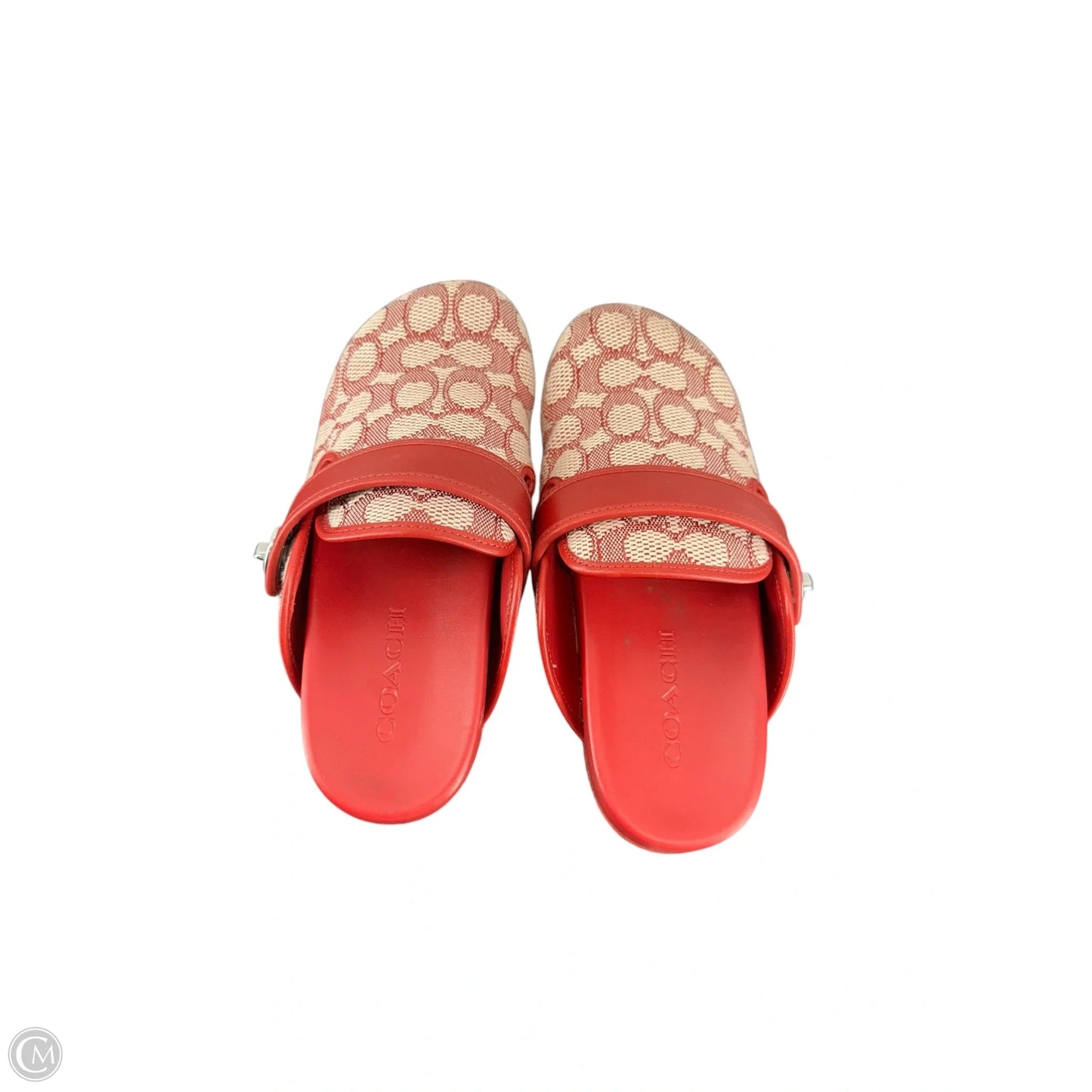 Shoes Designer By Coach In Red & Tan, Size: 7