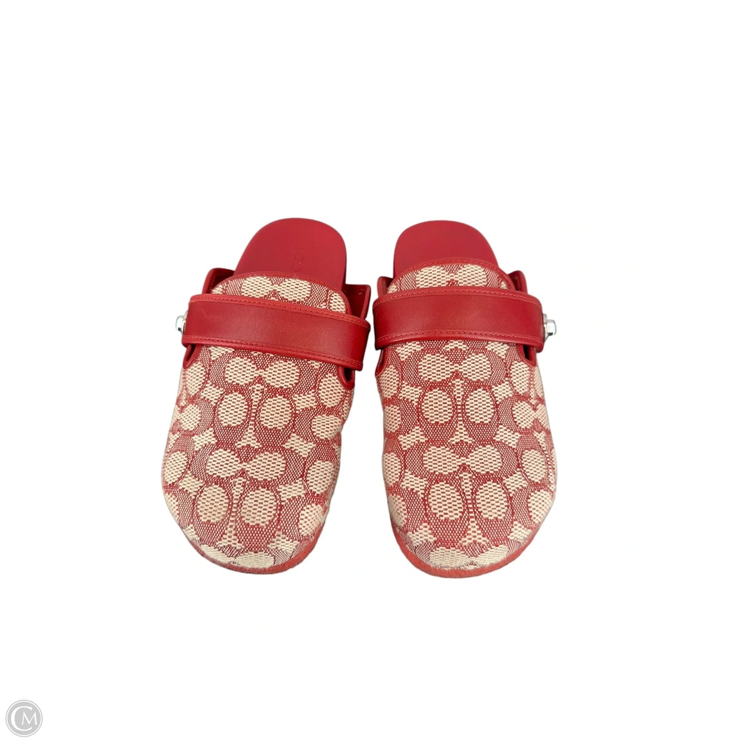 Shoes Designer By Coach In Red & Tan, Size: 7