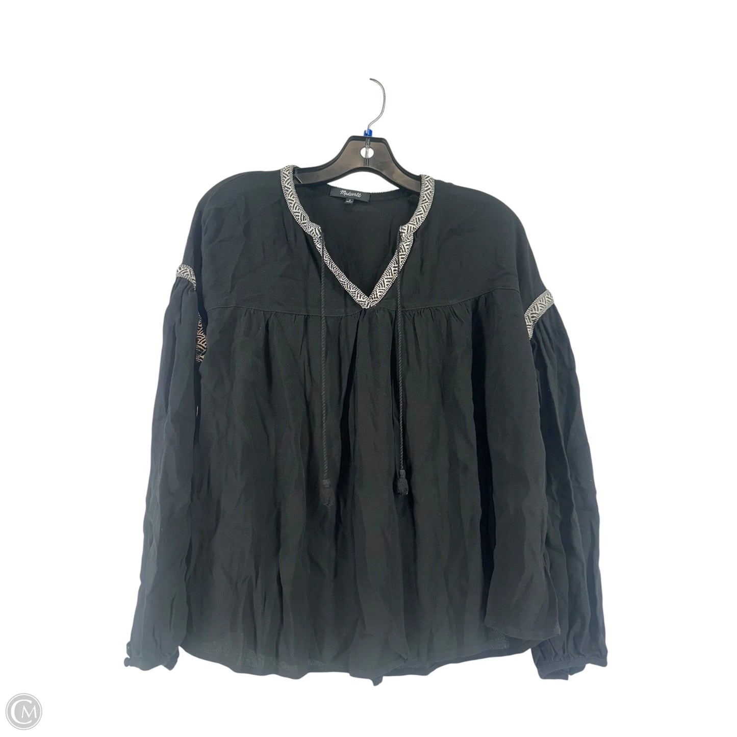 Top Long Sleeve By Madewell In Black, Size: S