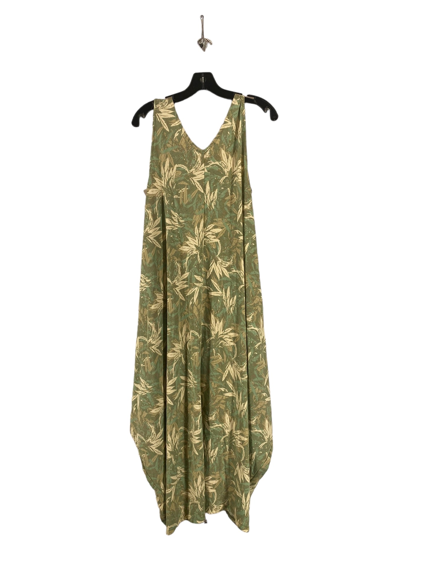 Green Dress Casual Midi Versona, Size M