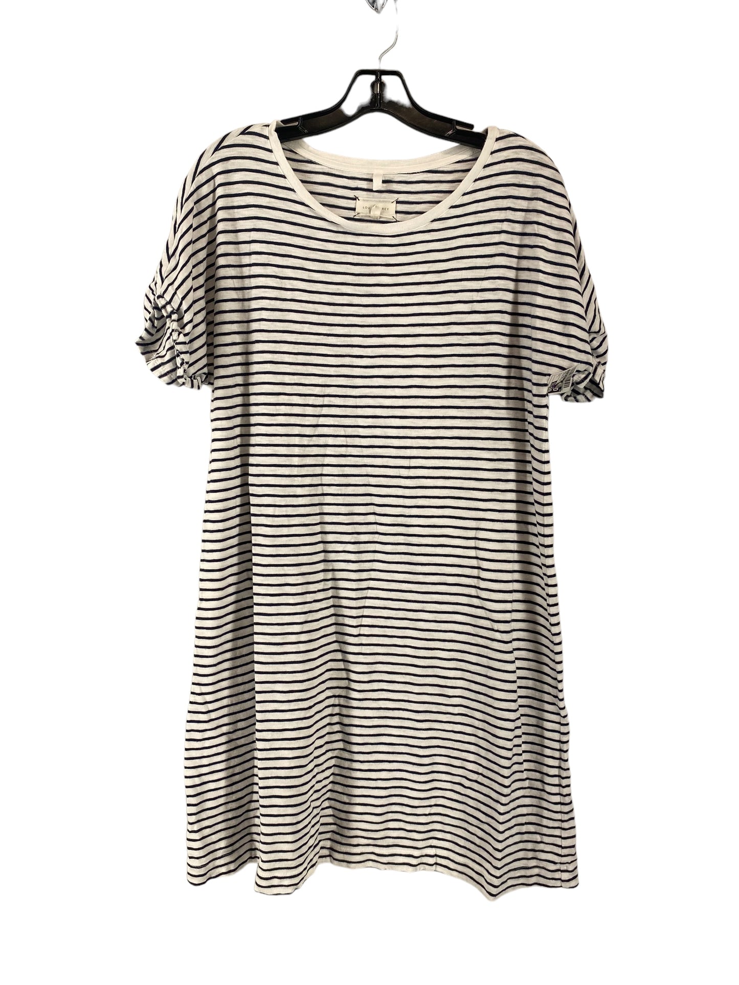 Striped Pattern Dress Casual Short Lou And Grey, Size L