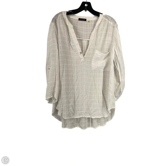 Top 3/4 Sleeve By Clothes Mentor In White, Size: Xl