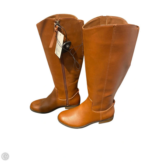 Boots Mid-calf Flats By Universal Thread In Brown, Size: 8.5