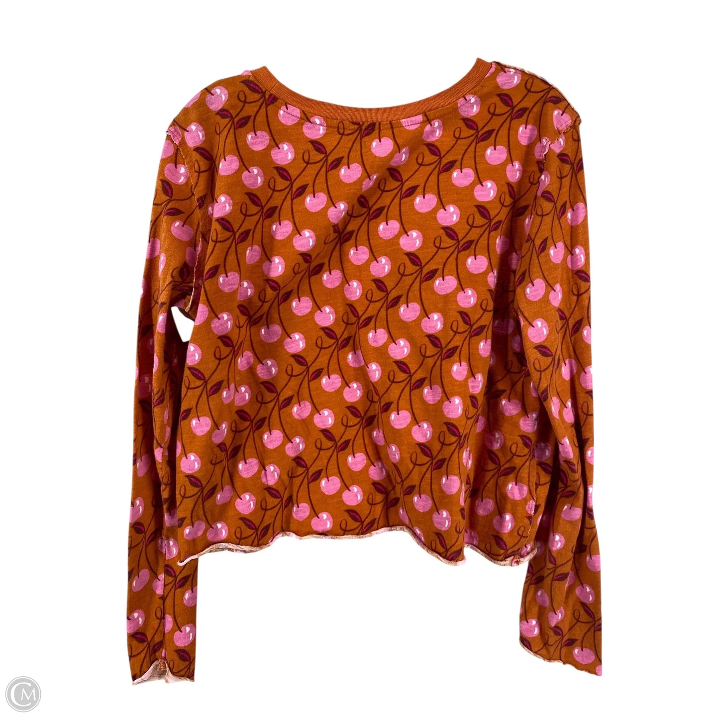 Top Long Sleeve By Maeve In Orange & Pink, Size: M