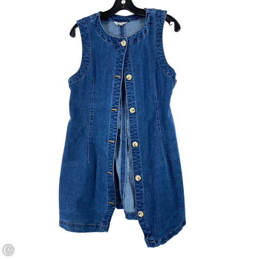 Dress Casual Short By Vigoss In Blue Denim, Size: M