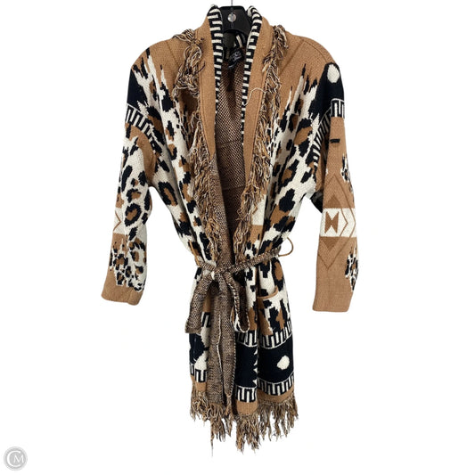 Sweater Cardigan By Clothes Mentor In Black & Brown, Size: Xl