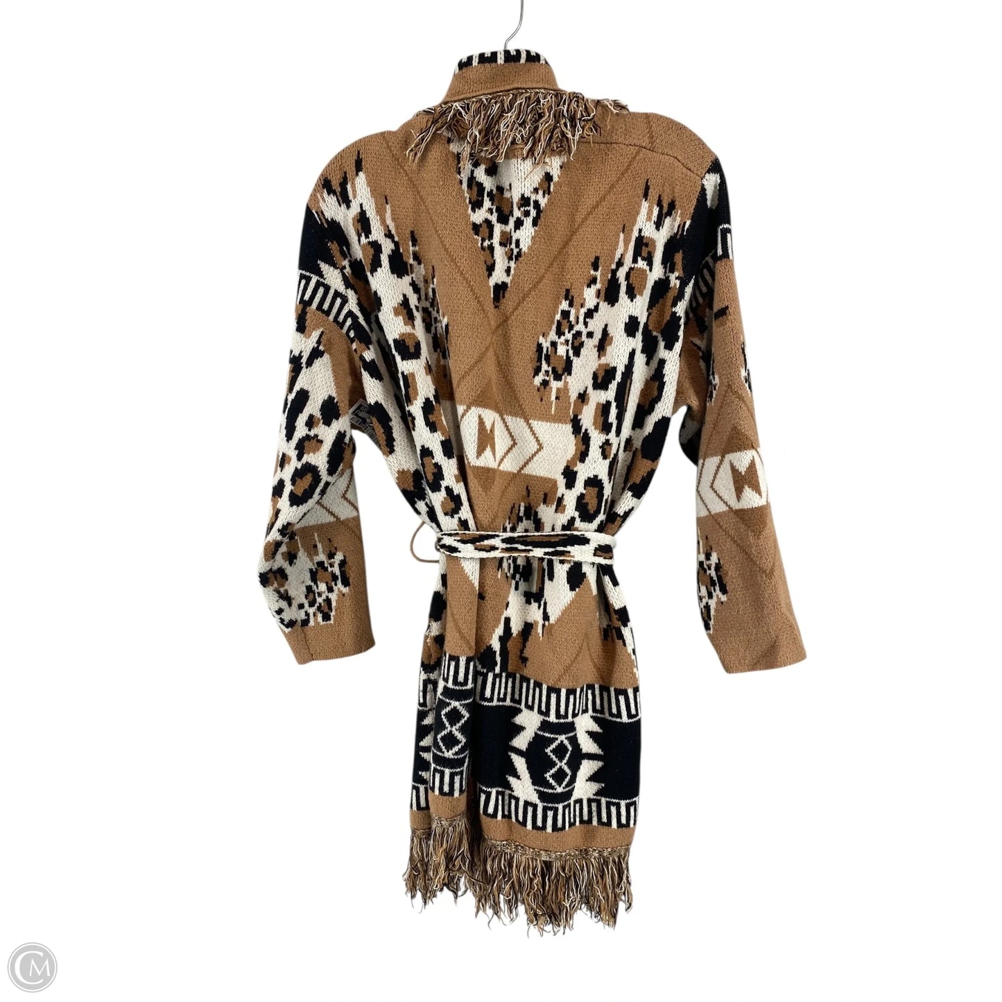 Sweater Cardigan By Clothes Mentor In Black & Brown, Size: Xl