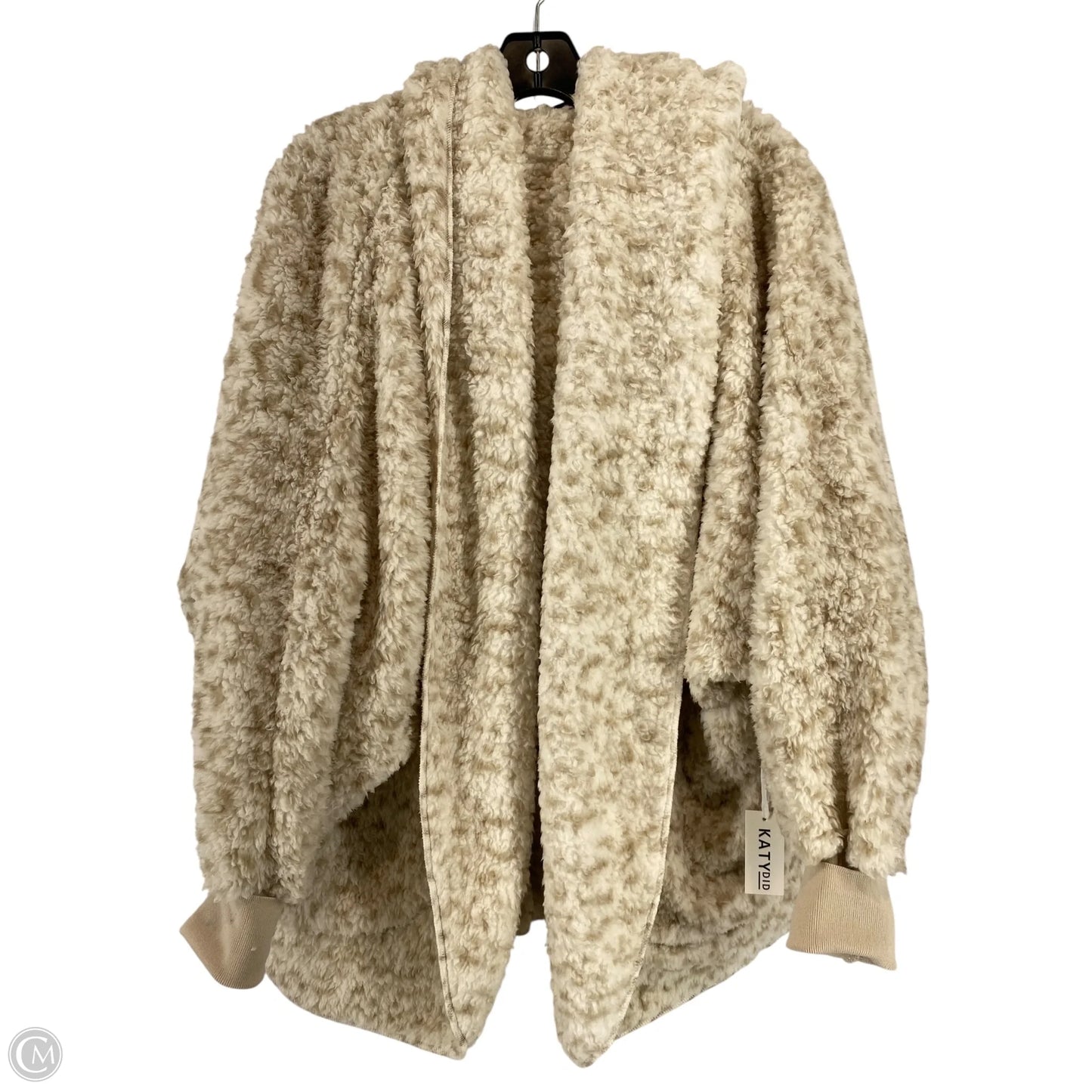 Jacket Faux Fur & Sherpa By Clothes Mentor In Tan & White, Size: Osfm