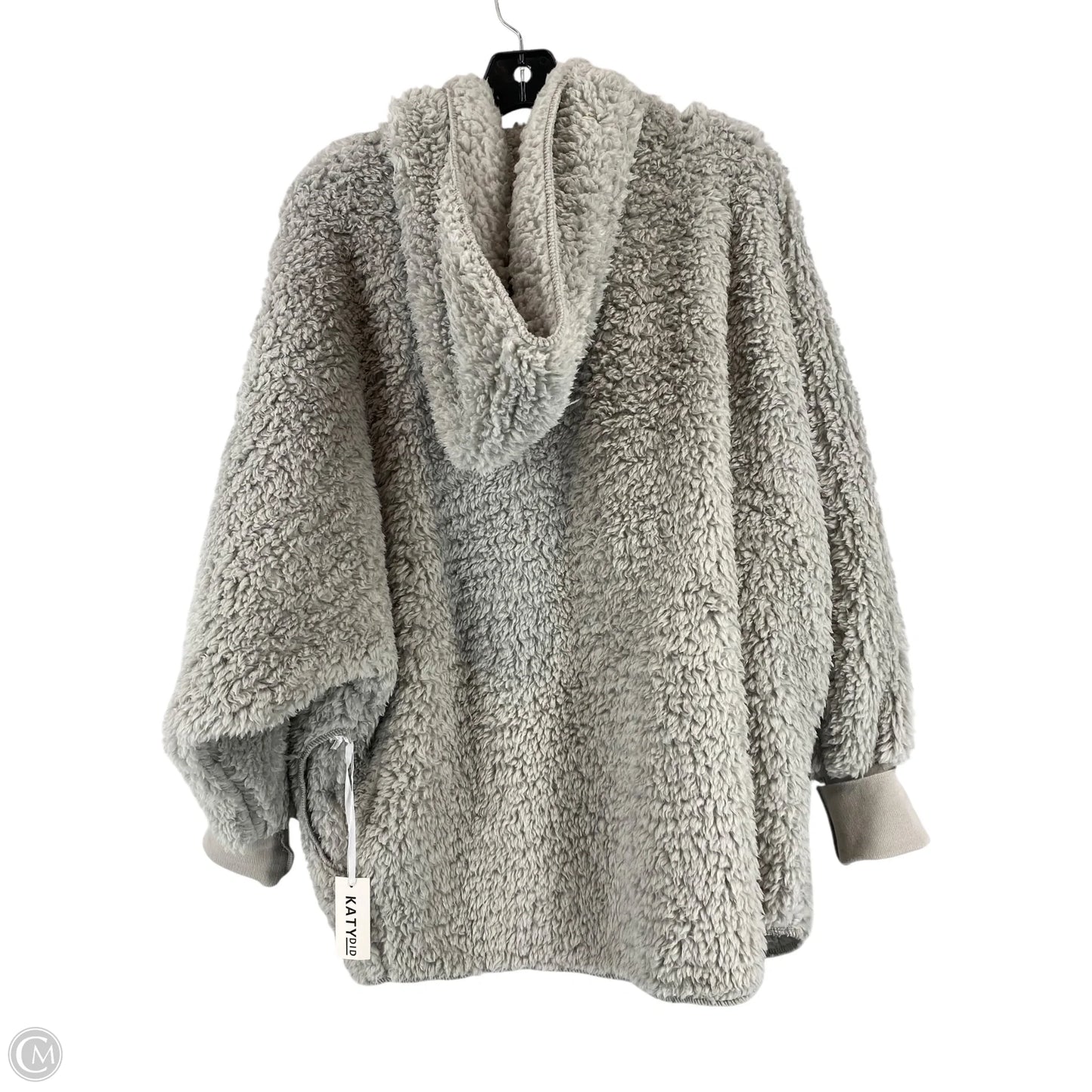 Jacket Faux Fur & Sherpa By Clothes Mentor In Grey, Size: Osfm