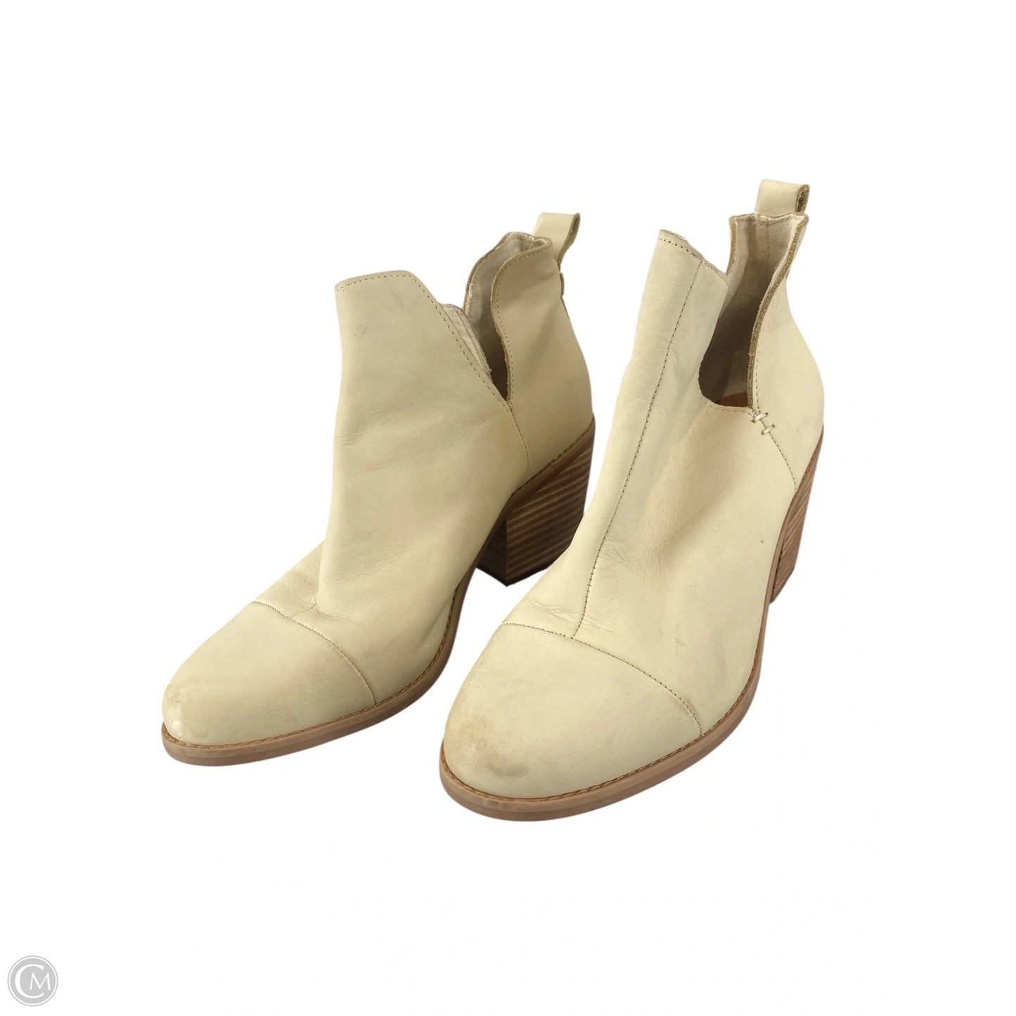 Boots Ankle Heels By Toms In Cream, Size: 8