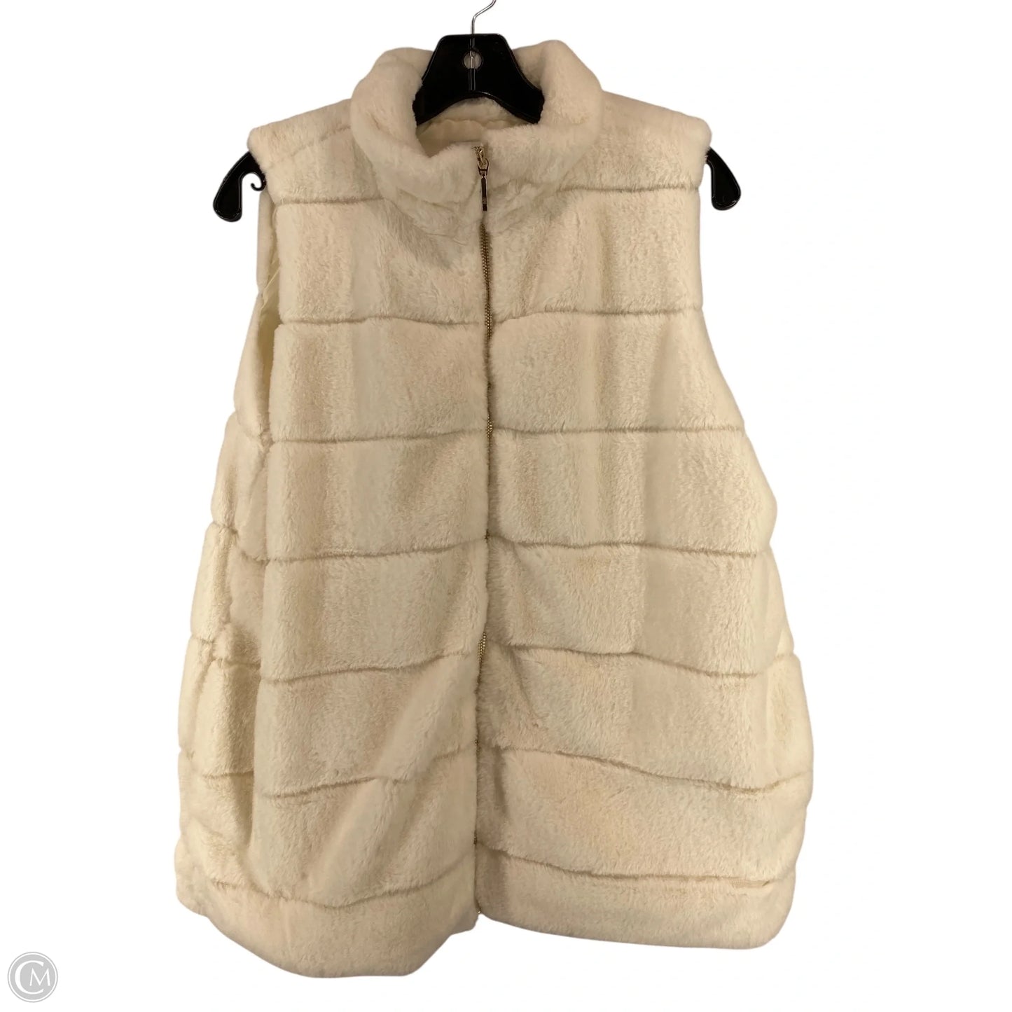 Vest Faux Fur & Sherpa By Crown And Ivy In White, Size: L
